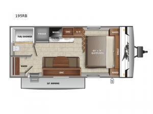 Jay Flight SLX Western Edition 195RB Floorplan Image