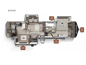 Rockwood Signature Ultra Lite 8291RK Floorplan Image