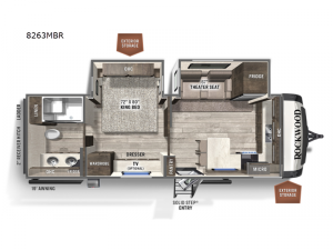 Rockwood Signature Ultra Lite 8263MBR Floorplan Image