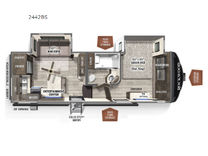Rockwood Ultra Lite 2442BS Floorplan Image