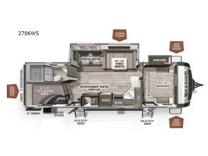 Rockwood Ultra Lite 2706WS Floorplan Image