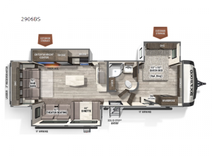 Rockwood Ultra Lite 2906BS Floorplan Image
