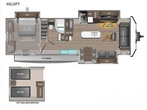 Jay Flight Bungalow 40LOFT Floorplan Image