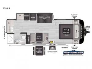 Cougar Half-Ton 22MLS Floorplan Image