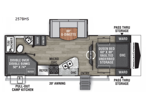 Freedom Express Ultra Lite 257BHS Floorplan Image