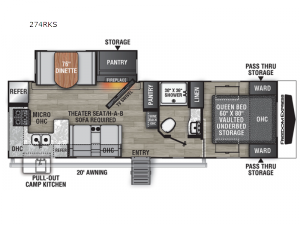Freedom Express Ultra Lite 274RKS Floorplan Image