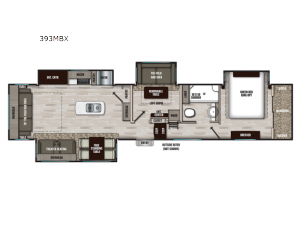 Chaparral X Edition 393MBX Floorplan Image