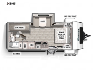 IBEX 20BHS Floorplan Image