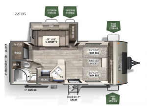 Flagstaff Micro Lite 22TBS Floorplan Image