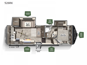 Flagstaff Super Lite 526RK Floorplan Image