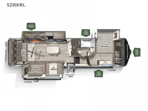 Flagstaff Super Lite 529IKRL Floorplan Image