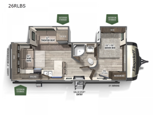 Flagstaff Super Lite 26RLBS Floorplan Image