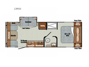 Vintage Cruiser 23RSS Floorplan Image