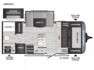 Passport SL 189RBWE Floorplan Image