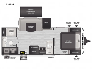 Premier Ultra Lite 23RBPR Floorplan Image