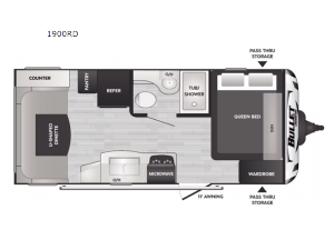 Bullet Crossfire 1900RD Floorplan Image