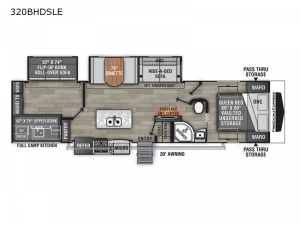 Freedom Express Liberty Edition 320BHDSLE Floorplan Image