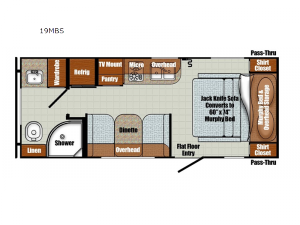 Vista Cruiser 19MBS Floorplan Image