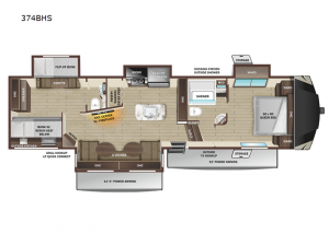 Mesa Ridge 374BHS Floorplan Image