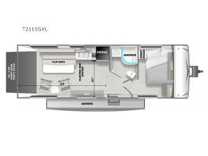 Salem Cruise Lite T211SSXL Floorplan Image
