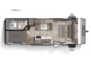 Salem Cruise Lite 220BHXL Floorplan Image