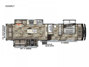Durango D333RLT Floorplan Image