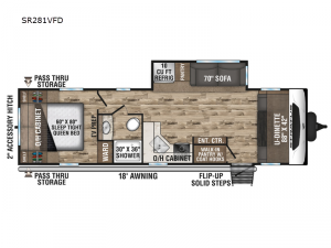 Stratus Ultra-Lite SR281VFD Floorplan Image
