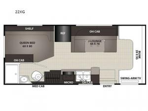 Cross Trail XL 22XG Ford E-350 Floorplan Image