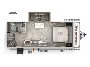 Wildwood Heritage Glen Hyper-Lyte 19RBHL Floorplan Image