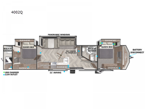 Wildwood Lodge 4002Q Floorplan Image