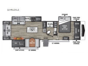 Freedom Express Maple Leaf Edition 324RLDSLE Floorplan Image