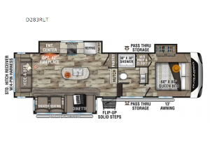 Durango Half-Ton D283RLT Floorplan Image