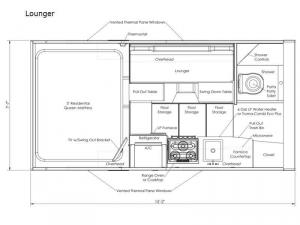 Camino 88 Lounger Floorplan Image