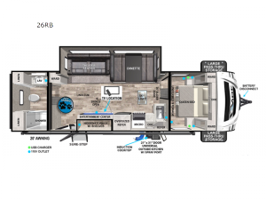 Vibe 26RB Floorplan Image