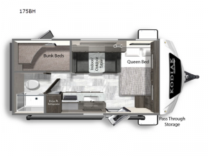 Kodiak Cub 175BH Floorplan Image
