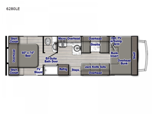 Conquest Class C 6280LE Floorplan Image