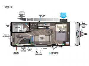 Ozark 1650BHKX Floorplan Image