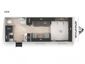 Cherokee Wolf Pup 16HE Floorplan Image