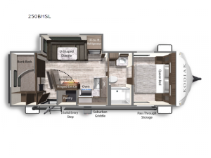 Kodiak Ultra-Lite 250BHSL Floorplan Image