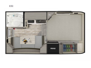Lance Truck Campers 650 Floorplan Image