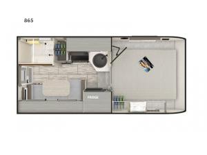 Lance Truck Campers 865 Floorplan Image