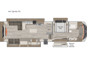 Mobile Suites 44 Santa Fe Floorplan Image