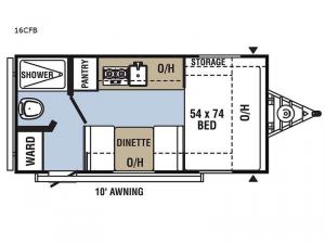 Clipper Cadet 16CFB Floorplan Image