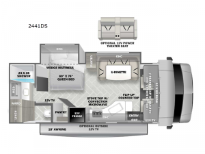 Forester Classic 2441DS Ford Floorplan Image