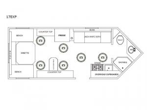 Glacier Ice House 17EXP Floorplan Image