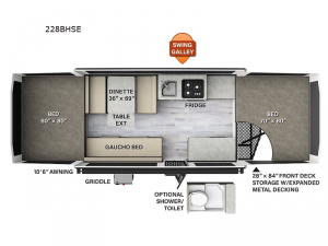 Flagstaff SE 228BHSE Floorplan Image