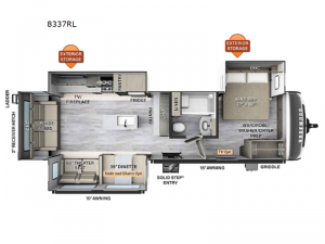 Rockwood Signature 8337RL Floorplan Image