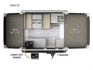 Rockwood Freedom Series 1640LTD Floorplan Image