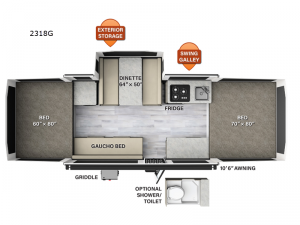 Rockwood Freedom Series 2318G Floorplan Image