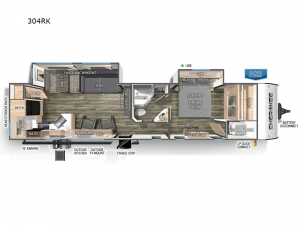 Cherokee 304RK Floorplan Image